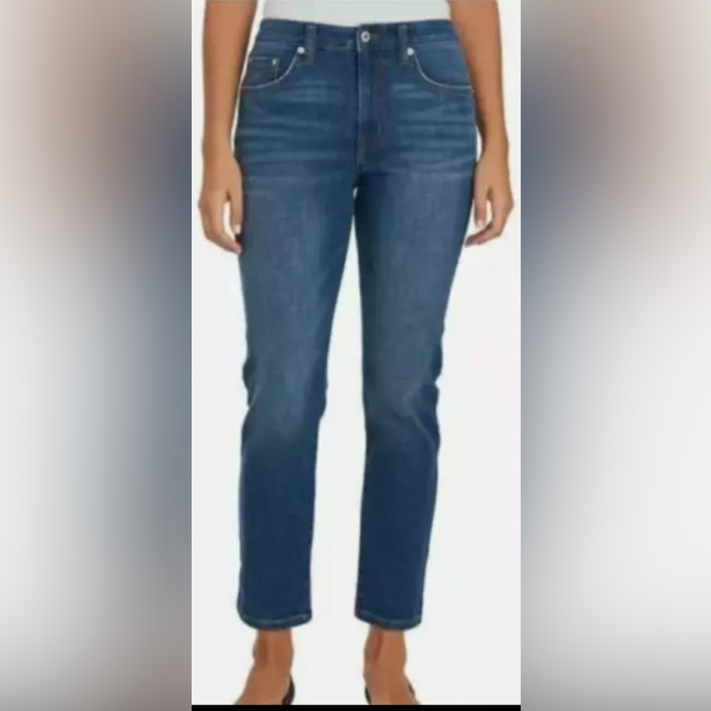 Ella Moss Ankle High Waist Straight Leg Slim-Fitting jeans 27-inch ankle…